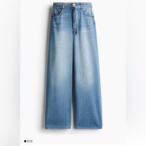 H&M Women’s NWOT High Waisted Tie-Belt  Wide-Leg Jeans